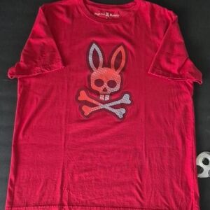 Psycho Bunny Red Graphic Tee
